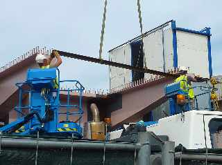 Pont sur la Rivire St-Etienne - Plate-forme de lanage