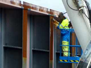 Mars 2012- Construction du pont sur la Rivire St-Etienne -