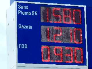 er mars 2012 - A la Réunion, baisse des carburants de 8 centimes par litre