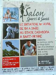 Premier salon Sports et sant au stade Casabona  St-Pierre - dimanche 1er avril 2012