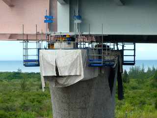 Rivire St-Etienne - Chantier de construction du pont