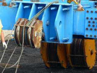 Rivire St-Etienne - Chantier de construction du pont - Lanage - Poulies