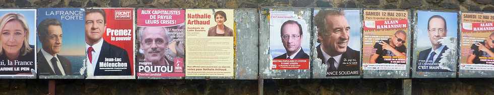 St-Pierre - Avril 2012 - Panneaux électoraux