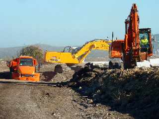 Pierrefonds - Travaux sur RN1 - Jonction avec le pont