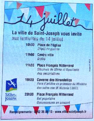 Publicit 14 juillet 2012  St-Joseph