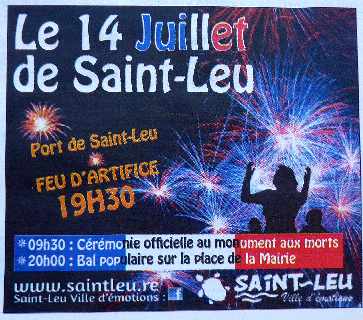 Publicit 14 juillet 2012  St-Leu