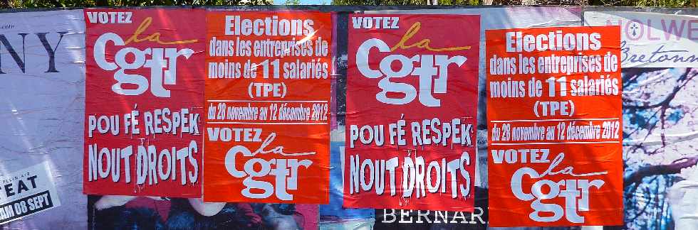 Elections dans les TPE - Affiches CGTR - Nov-déc 2012