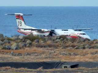 12/10/2012 - Dash 8 au dcollage sur la 33 de l'aroport de Pierrefonds