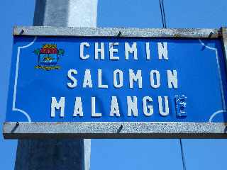 Pierrefonds - Plaque Chemin Salomon Malangu(e)