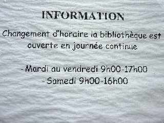 24/10/2012 - Dix ans de la bibliothque annexe Jules Volia de Basse Terre - Horaires