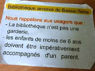 24/10/2012 - Dix ans de la bibliothèque annexe Jules Volia de Basse Terre - Consignes
