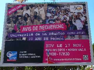 Pub Université de la Réunion - Avis de recherche 30 ans de promo