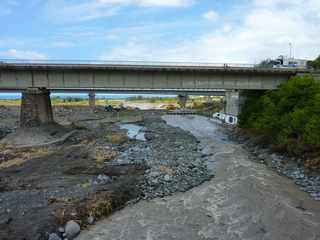 Rivire St-Etienne - Rfection du radier aprs le passage du cyclone Dumile