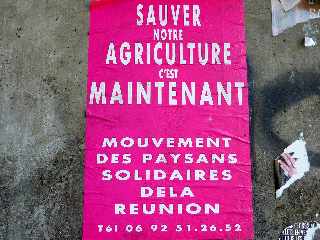 Elections à la Chambre d'agriculture - Mouvement des paysans solidaires de la Réunion - Janvier 2013