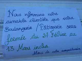 Fermeture de la boulangerie  Dlices du Paradis - St-Pierre