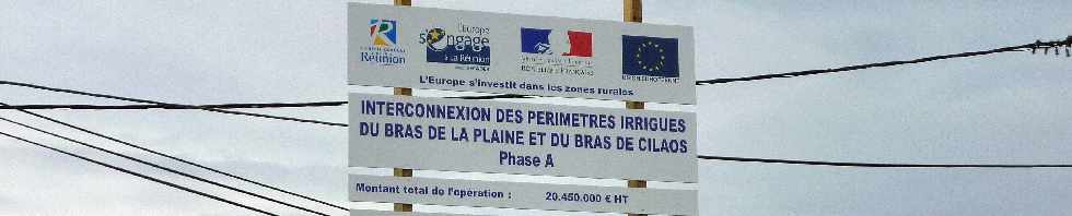 chantier de l'interconnexion des primtres irrigus du Bras de la Plaine et du Bras de Cilaos