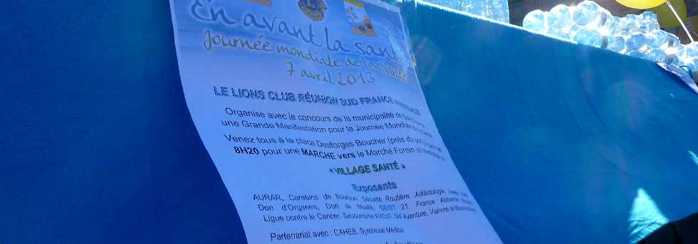 St-Pierre - 7 avril 2013 - Front de mer -  Marche du Lion's Club Réunion Sud