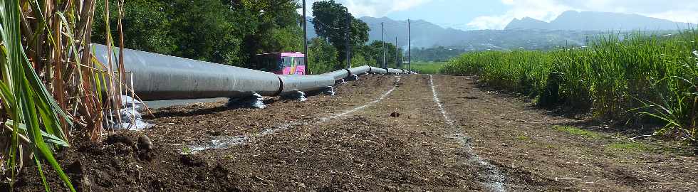 Travaux d'interconnexion des primtres irrigus Bras de la Plaine - Bras de Cilaos - Avril 2013 -