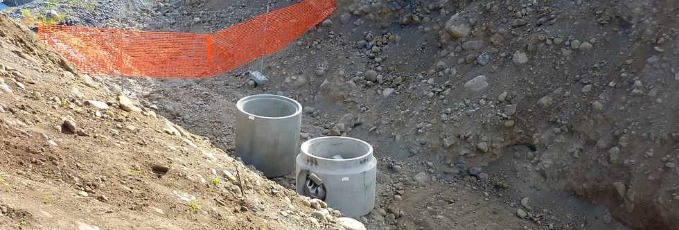 19 mai 2013 - Pierrefonds - Travaux du chantier d'interconnexion des périmètres irrigués Bras de la Plaine - Bras de Cilaos