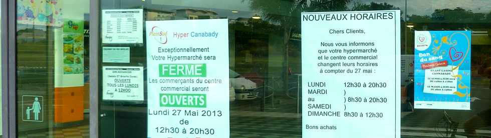 27 mai 2013 - HyperCanabady - Nouveaux horaires