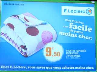 Juin 2013 - Pub Leclerc - couette