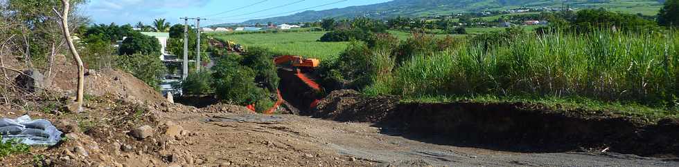 21 juin 2013 - Chantier interconnexion - Passage de la ravine de la Ouette