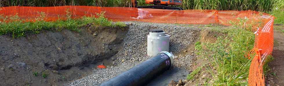 Canalisation et regard de drain