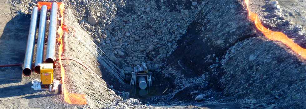 21 juillet 2013 - Chantier de l'interconnexion des primtres irrigus du Bras de la Plaine et du Bras de Cilaos -