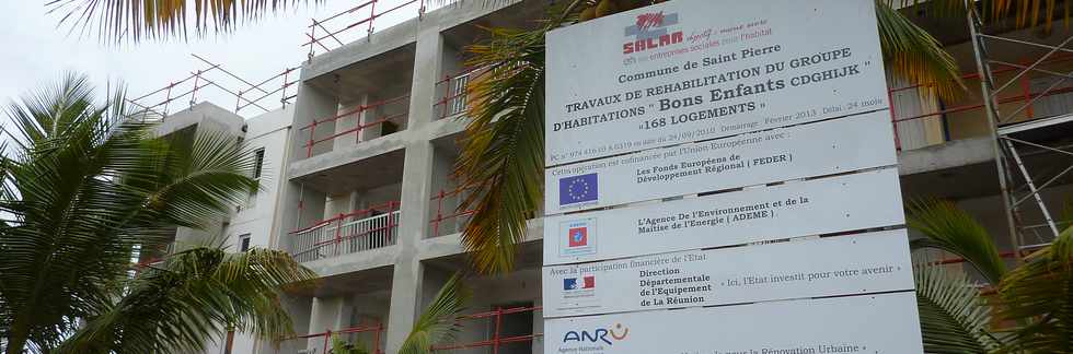 3 novembre 2013 - Travaux de rnovation SHLMR Bons Enfants St-Pierre