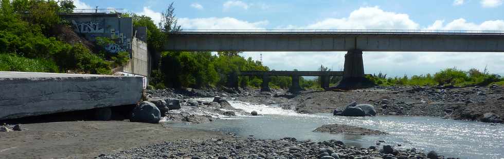 Janvier 2014 - St-Louis - Riv St-Etienne - Train de buses de rive droite fractur aprs Bjisa