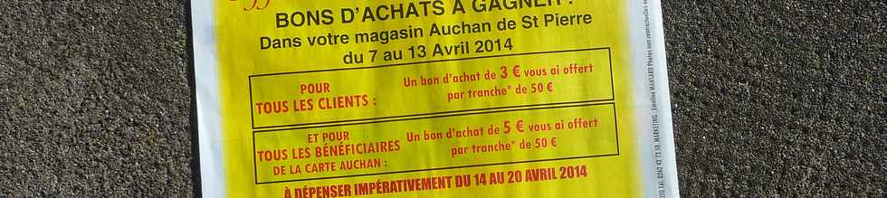 6 avril 2014- St-Pierre - Bons d'achats Auchan