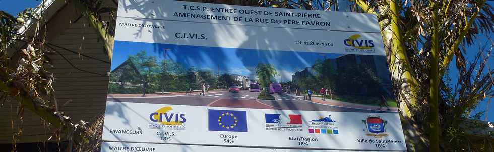 4 juin 2014 - St-Pierre - Travaux entre ouest du TCSP - Rue du Pre Favron