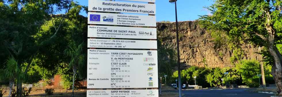 4 juillet 2014 - St-Paul - Travaux grotte des Premiers Français