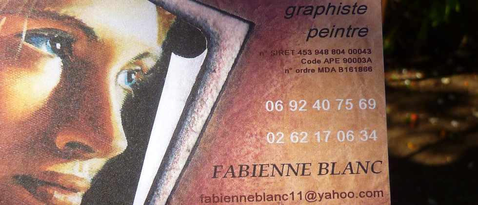 6 juillet 2014 - St-Pierre - Grands Bois - Saknoufé - Portraits de Fabienne Blanc - Graphiste-peintre