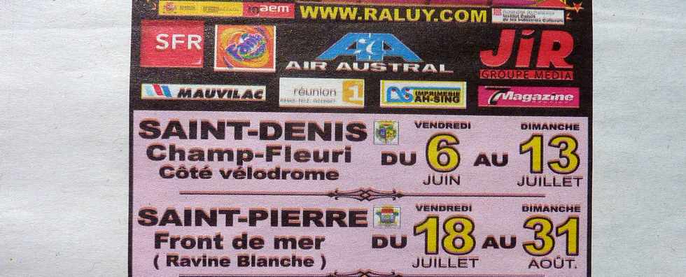 13 juillet 2014 - Pub cirque Raluy à la Réunion