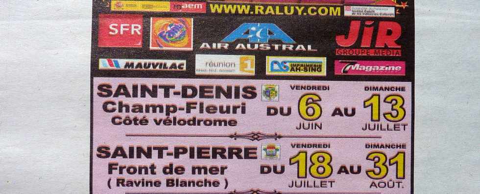 13 juillet 2014 - Pub cirque Raluy  la Runion