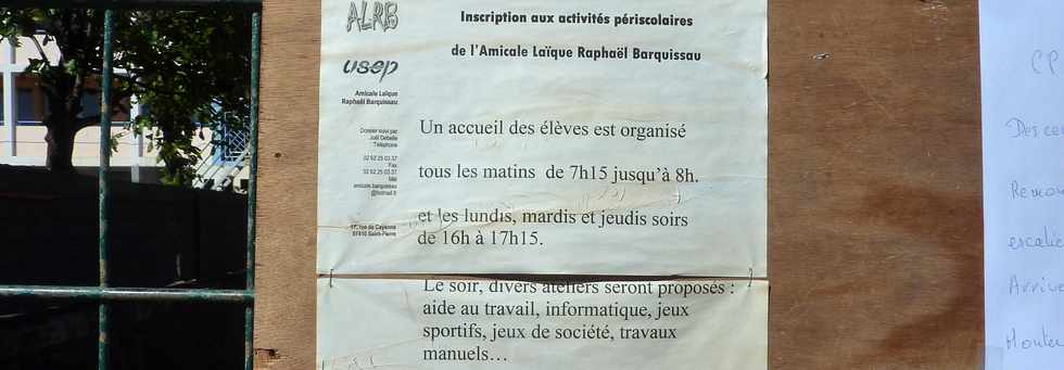31 août 2014 - St-Pierre - Amicale laïque Raphaël Barquissau - Activités