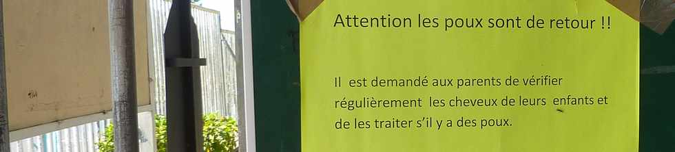 14 septembre 2014 - St-Pierre - Attention aux poux !