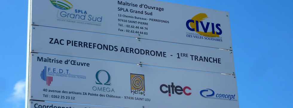24 septembre 2014 - St-Pierre - Chantier 1è tranche de la ZAC Pierrefonds-aéroport