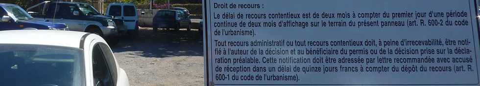 24 septembre 2014 - St-Pierre - Banian du parking Albany - Panneau de dclaration pralable d'lagage