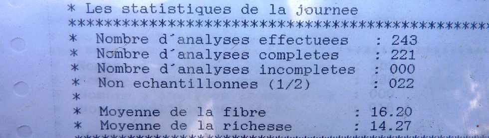 3 octobre 2014 - St-Pierre - Balance des Casernes - Statistiques du CTICS