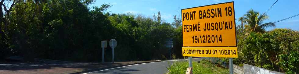 8 octobre 2014 - St-Pierre - Ancienne RN2 - Pont Bassin 18 - Travaux