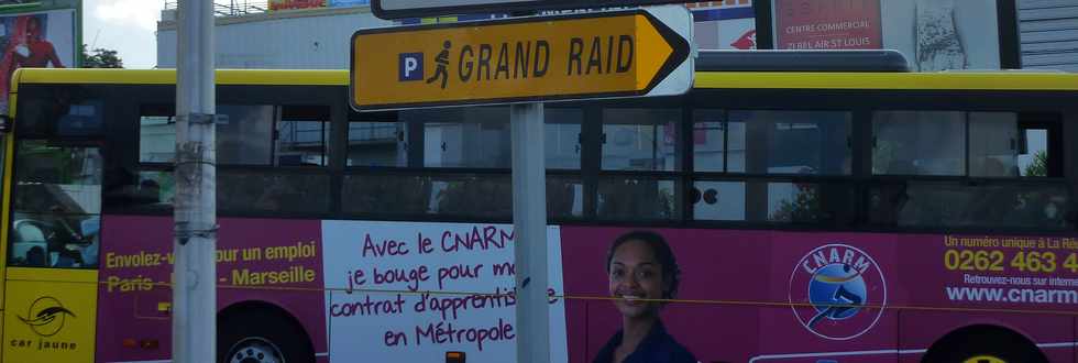 22 octobre 2014 - St-Pierre - Panneau parking Grand Raid