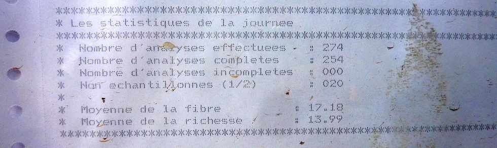 2 dcembre 2014 - St-Pierre - Balance des Casernes - Affichage rsultats des analyses du CTICS