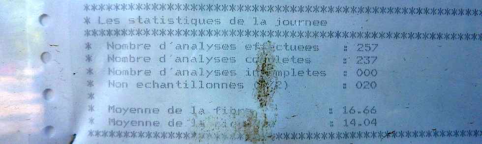 2 décembre 2014 - St-Pierre - Balance des Casernes - Affichage résultats des analyses du CTICS