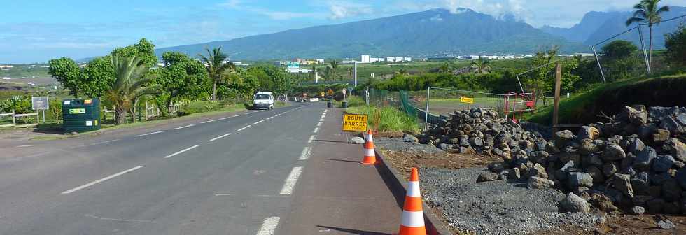 22 fvrier 2015 - St-Pierre - Ancienne RN1 - Travaux entre ouest du TCSP -