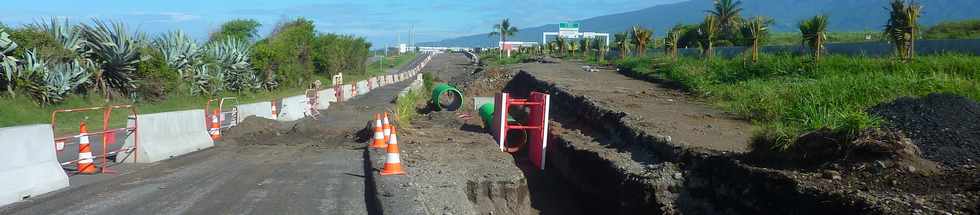 22 fvrier 2015 - St-Pierre - Ancienne RN1 - Travaux entre ouest du TCSP -