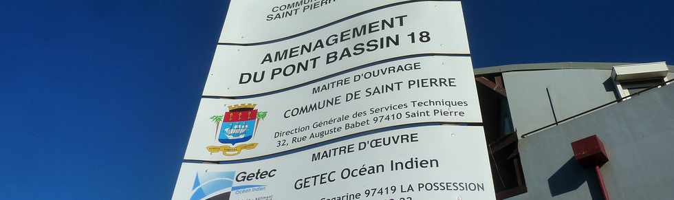 1er mars 2015 - St-Pierre - Chantier aménagement du pont du Bassin 18 -