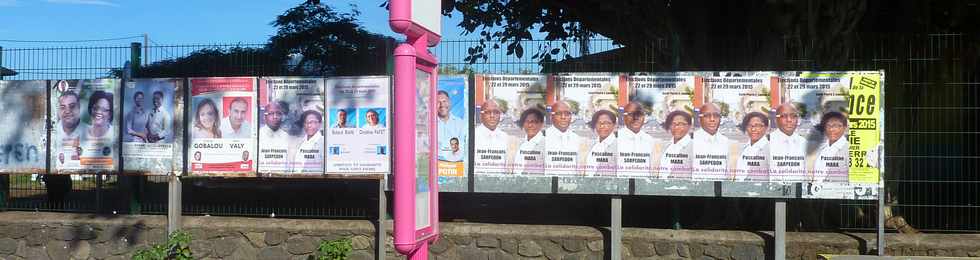 22 mars 2015 - St-Pierre -Ravine Blanche -Affiches électorales
