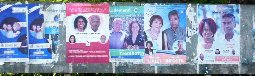 27 mars 2015 - St-Pierre - Bois d'Olives - Affiches électorales